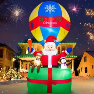 Yexmas 9-Foot Inflatable Christmas Santa Claus in Hot Air Balloon: $49.99