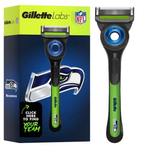 Gillette Labs Special NFL Seahawks Edition Razor with 4 Refills and Stand: $21