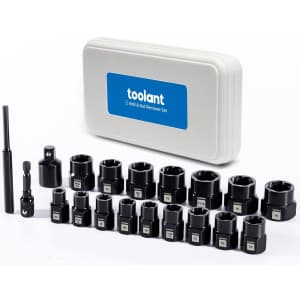 19-Piece Impact Bolt Extractor Kit: $18
