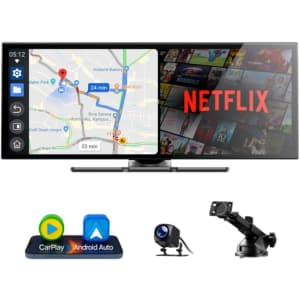 Volam 10.25" CarPlay Screen w/ 1080p Backup Cam: $83.99