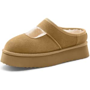 Vilanva Women's Fur-Lined Platform Slippers: $24.19