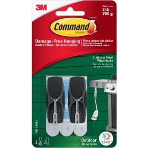 Command Outdoor Stainless Steel Wire Hooks: $3.98