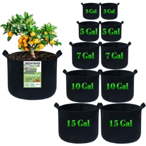 Mixed Size Grow Bag 10-Piece Set: $12