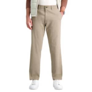 Haggar Men's Life Khaki Straight Fit Comfort Pants: $19.99