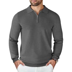 Coofandy Men's Knit Polo Sweater: $9.99