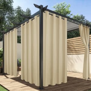 54" x 84" Waterproof Outdoor Curtain Panel 4-Pack: $20