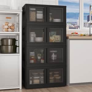 Fleximounts 304-Quart Stackable Storage Bins with Lids: $142