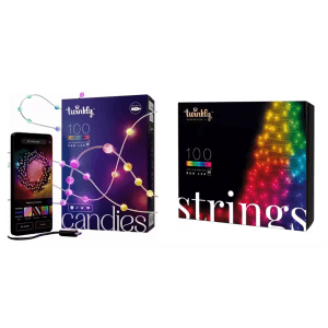 Twinkly 2-in-1 Smart Lighting Sampler w/ Pearl Twinkle Lights & RGB String Lights: $49