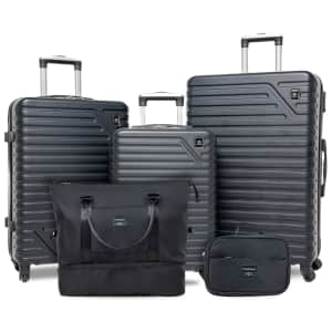 Travelhouse 5-Piece Hardside Luggage Set: $90