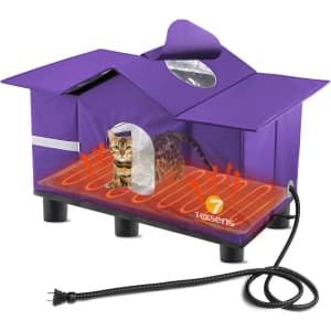 Texsens Heated Outdoor Cat House: $53.99 Texsens Heated Outdoor Cat House: $53.99