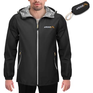Apexup Packable Reflective Rain Jacket: $16.09