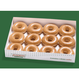 Krispy Kreme Original Glazed Dozen: $1 when you buy any other dozen