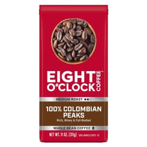 Eight O'Clock Coffee 100% Colombian Peaks & Arabica 11-oz. Coffee Bag 6-Pack: $23 via Sub & Save