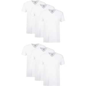 Hanes Men's Moisture-Wicking V-Neck Undershirt 6-Pack: $15