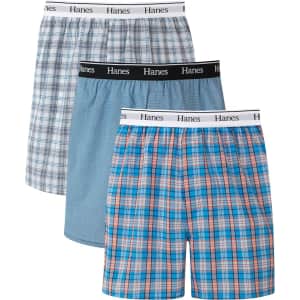 Hanes Men's Woven Boxer 3-Pack: $9.88