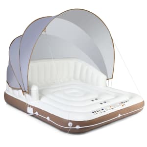 Costway Canopy Inflatable Pool Float Lounge Swimming Raft: $98