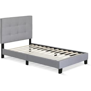 Furinno Laval Upholstered Button-Tufted Queen Bed Frame: $84 Furinno Laval Upholstered Button-Tufted Queen Bed Frame: $84