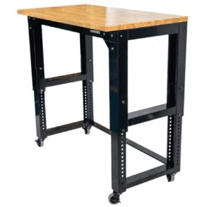 Husky 46" Adjustable Height Work Table w/ Solid Wood Top: $149