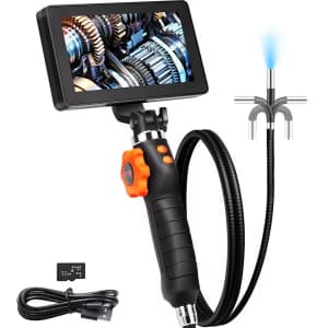 Vevor Articulating LED Borescope Camera w/ 5" IPS Screen: $57.69