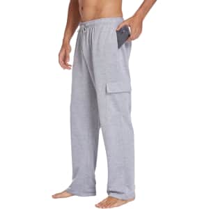 Deyeek Men's Baggy Cargo Sweatpants: $9.99