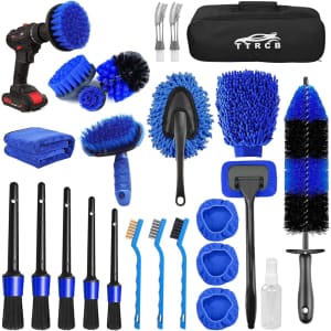26-Piece Car Detailing Brush Set: $22