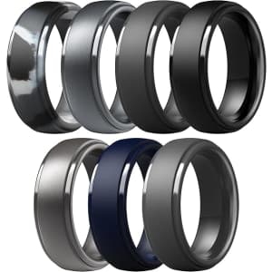 ThunderFit Men's Silicone Ring 7-Pack: $9.49