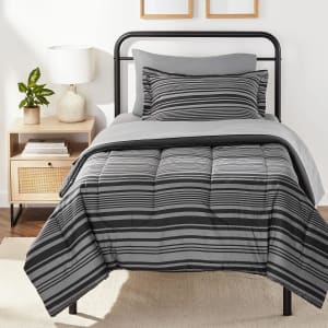 Amazon Basics 5-Piece Lightweight Microfiber Twin/XL Comforter Set: $18 Amazon Basics 5-Piece Lightweight Microfiber Twin/XL Comforter Set: $18