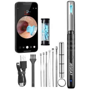 Jegoat Ear Wax Removal Tool with 1296p Camera: $9.99