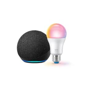 Echo Dot w/ WiZ Smart Color Bulb Bundle: $24.98
