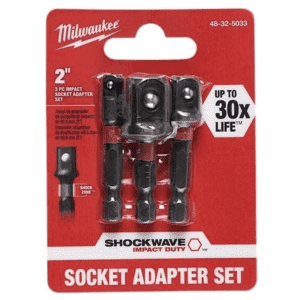Milwaukee Shockwave Socket Adapter Set: $6.99 Milwaukee Shockwave Socket Adapter Set: $6.99
