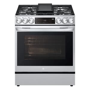 LG InstaView 30" 5 Burner 6.3-cu ft Air Fry Convection Oven: $1499