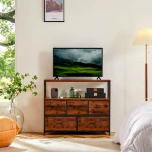 38" TV Stand Bedroom Dresser w/ 5 Drawers: $36