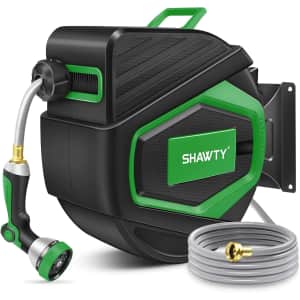 Shawty 100-Foot Retractable Garden Hose Reel: $63.99