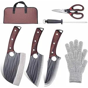 Xnarlath Butcher Chef Knife Set with Bag: $19.99