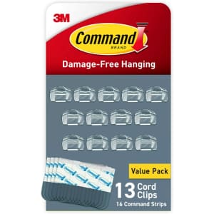 Command Round Cord Clips 13-Pack w/ 16 Strips: $8.83