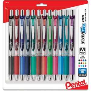 Pentel EnerGel RTX Retractable Liquid Gel Pens 12-Pack: $17 via Sub & Save