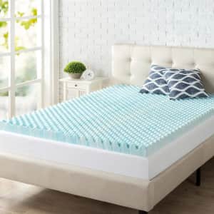 Zinus 3" Swirl Gel Cooling Memory Foam Full Mattress Topper: $24.23