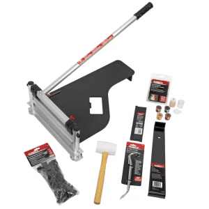 Flooring Tools at Home Depot. As part of today's daily deals, shop this discounted selection. We've pictured this Roberts Laminate Flooring 7-Piece Installation Kit for $160 ($40 off.)