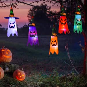 5-Piece Witch Hat LED String Lights: $12