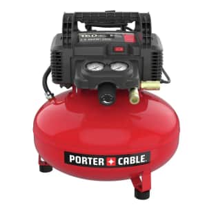 Porter-Cable 6-Gallon 150-PSI Electric Pancake Air Compressor: $135.99 Porter-Cable 6-Gallon 150-PSI Electric Pancake Air Compressor: $135.99