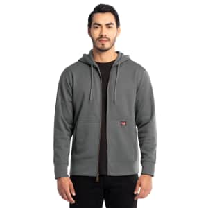 Wrangler Workwear Men's Full Zip Performance Fleece Hooded Work Jacket: $15