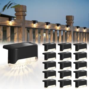 Solar Deck Lights 16-Pack: $25