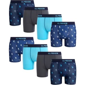 U.S. Polo Assn. Men's Boxer Brief 8-Pack (Large): $16