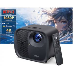 Etoe E3 Pro 4K 1080P Smart Projector: $159.99