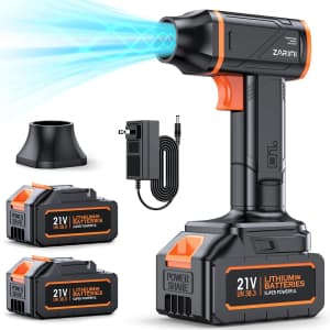 Zarimi Rechargeable Electric Compressed Air Duster w/ 2 Batteries & Charger: $44.99