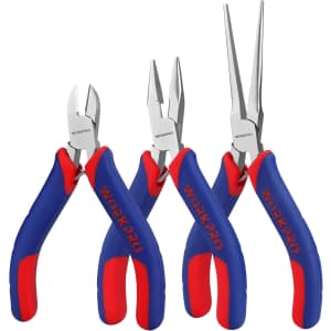 WorkPro 3-Piece Mini Pliers Set: $7.99