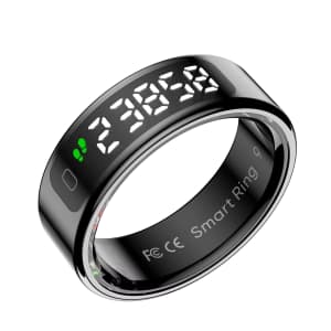 Smart Ring Fitness Tracker w/ Heart Rate, Sleep & Activity Monitoring: $14.96