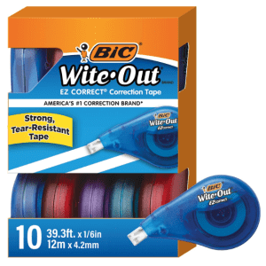 BIC Wite-Out Correction Tape 10-Pack: $10 via Subscribe & Save BIC Wite-Out Correction Tape 10-Pack: $10 via Subscribe & Save