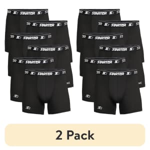 Starter Men's Active Performance Boxer Briefs 12-Pack: $9