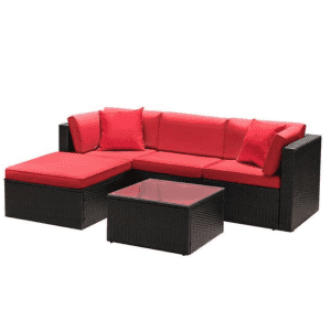 Tozey 5-Piece Wicker Patio Conversation Furniture Outdoor Rattan Sofa Set: $329 Tozey 5-Piece Wicker Patio Conversation Furniture Outdoor Rattan Sofa Set: $329